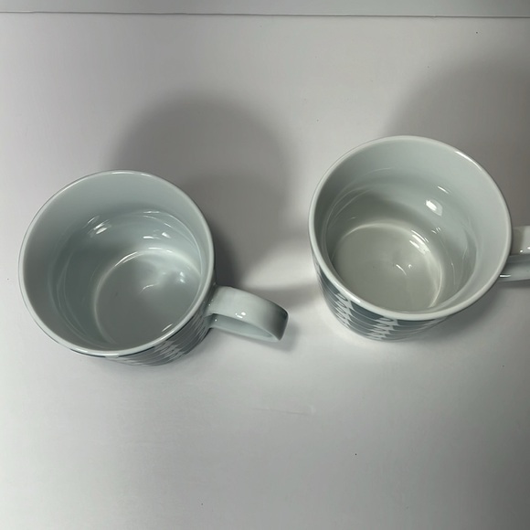 Crate & Barrel Large Mug w/ Teal Cups Decoration - Picture 3 of 6